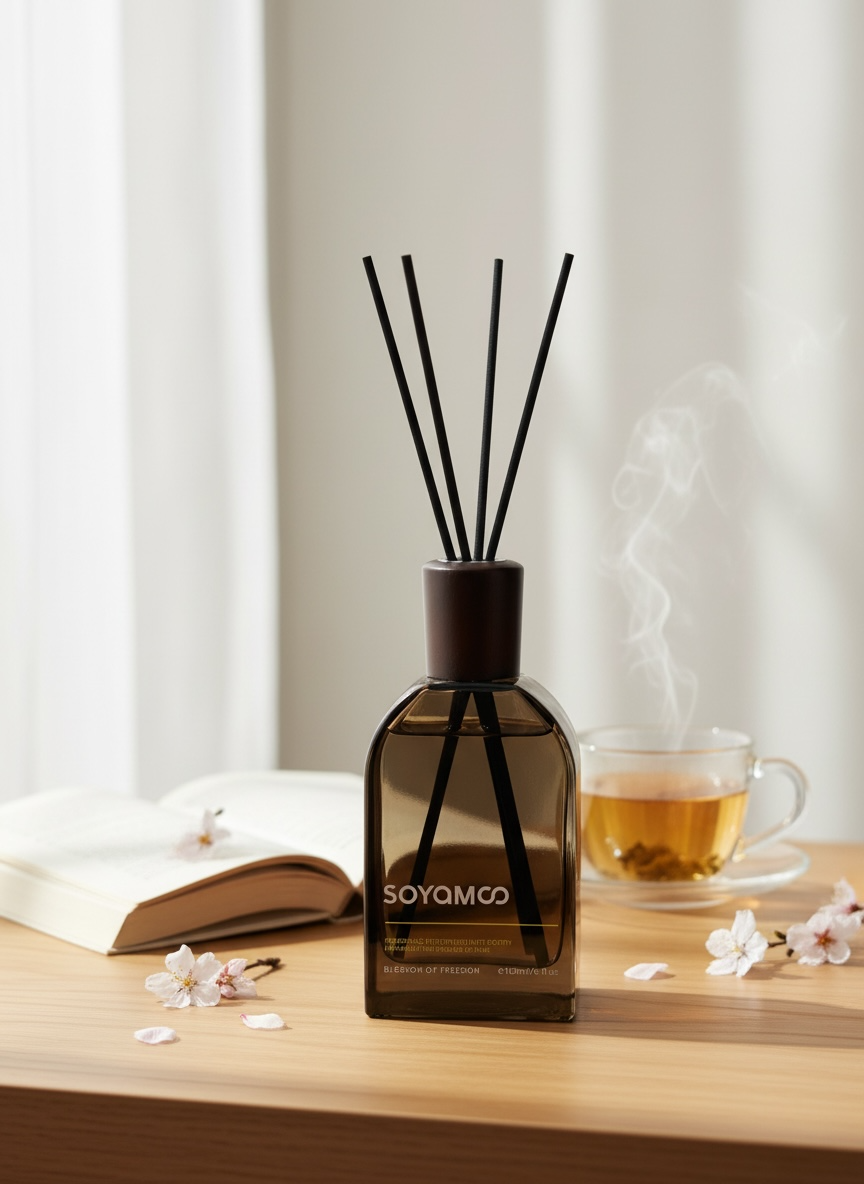 Classic Brown Glass Reed Aroma Diffuser – 180ml