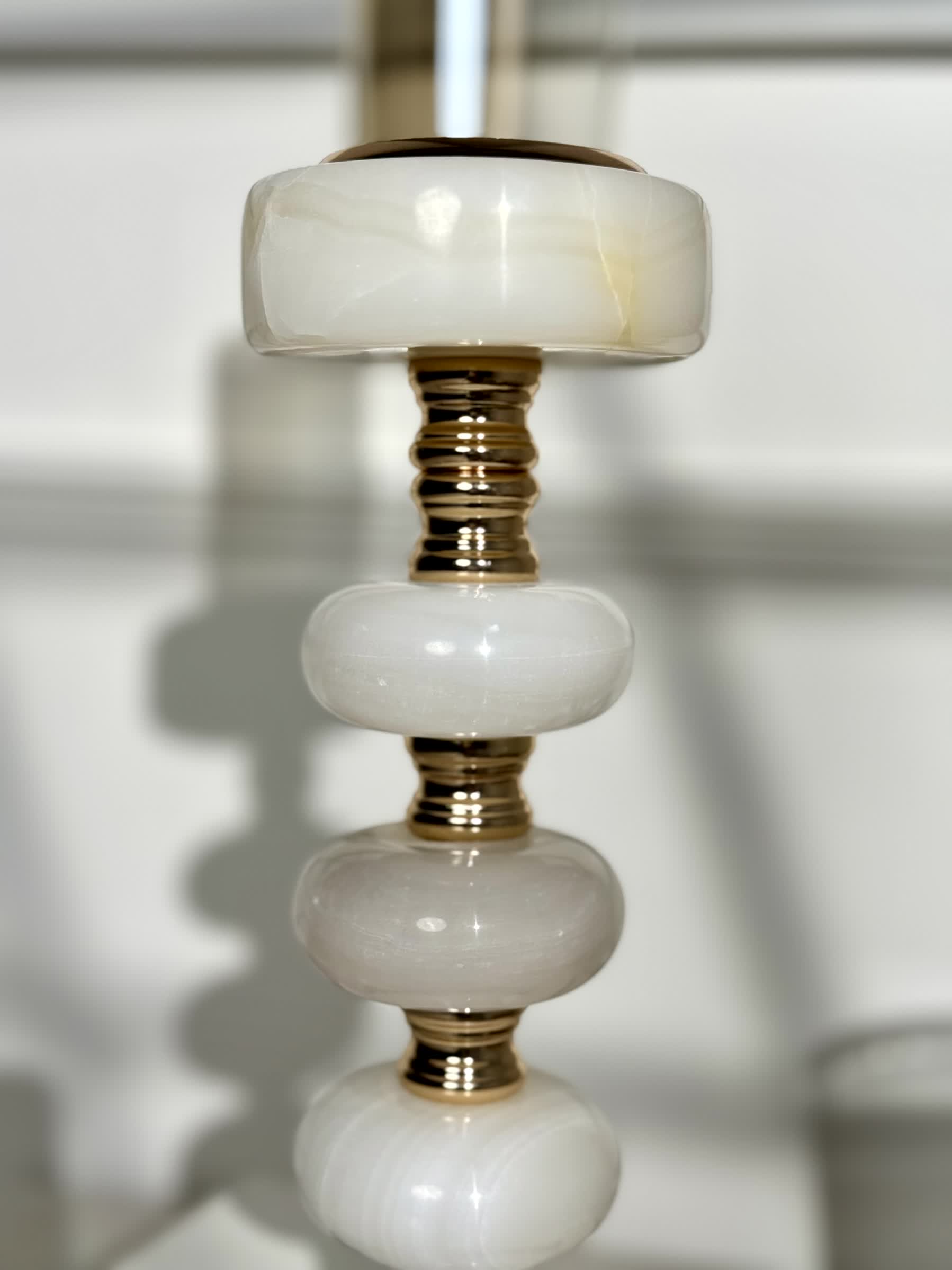Sculptura Stone Candle Stand Set