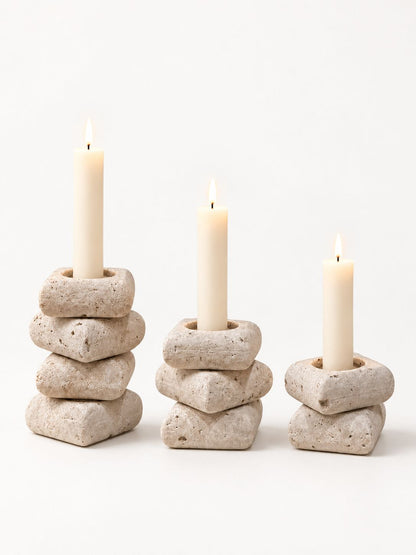 Elara Marble Candle Stand
