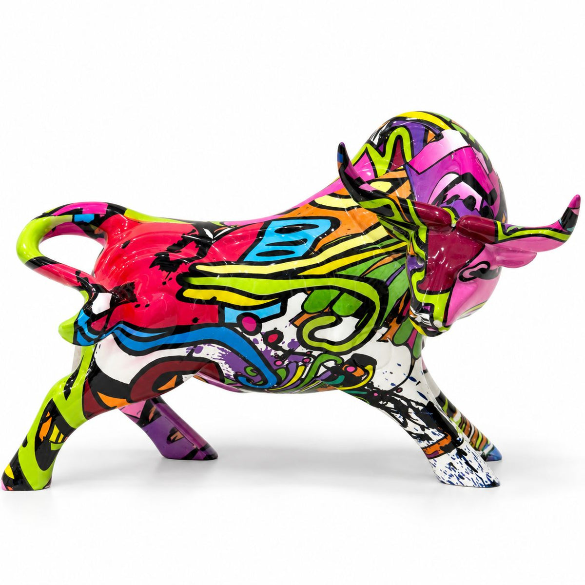 Pop Art Charge Bull Showpiece