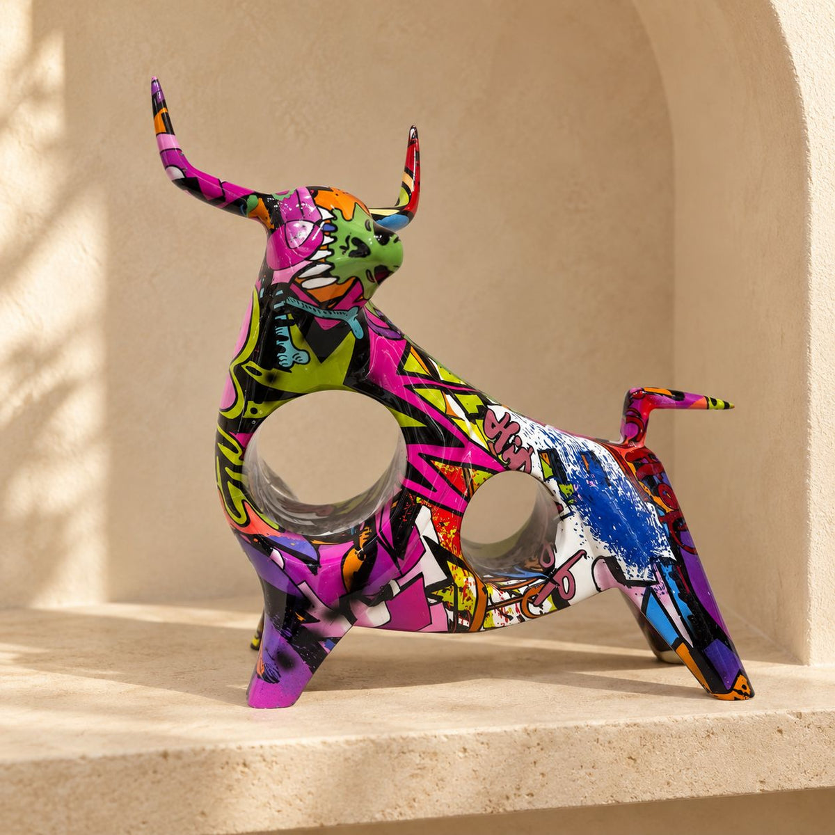 Vivid Motion Bull Showpiece
