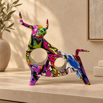 Vivid Motion Bull Showpiece