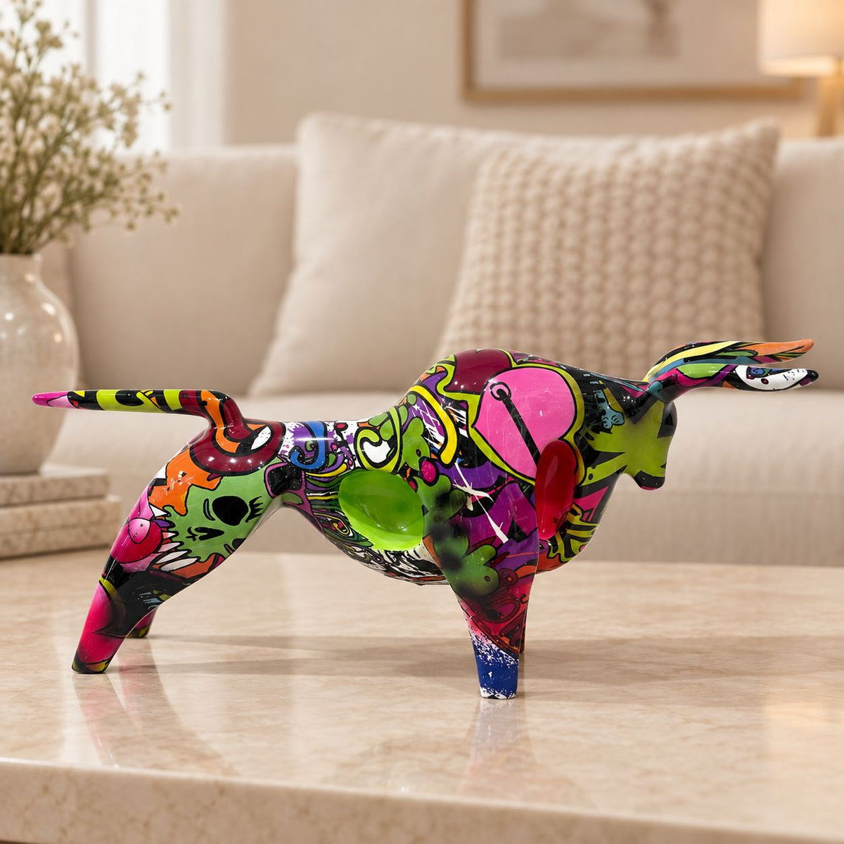 Colourwave Bull Duo Showpiece