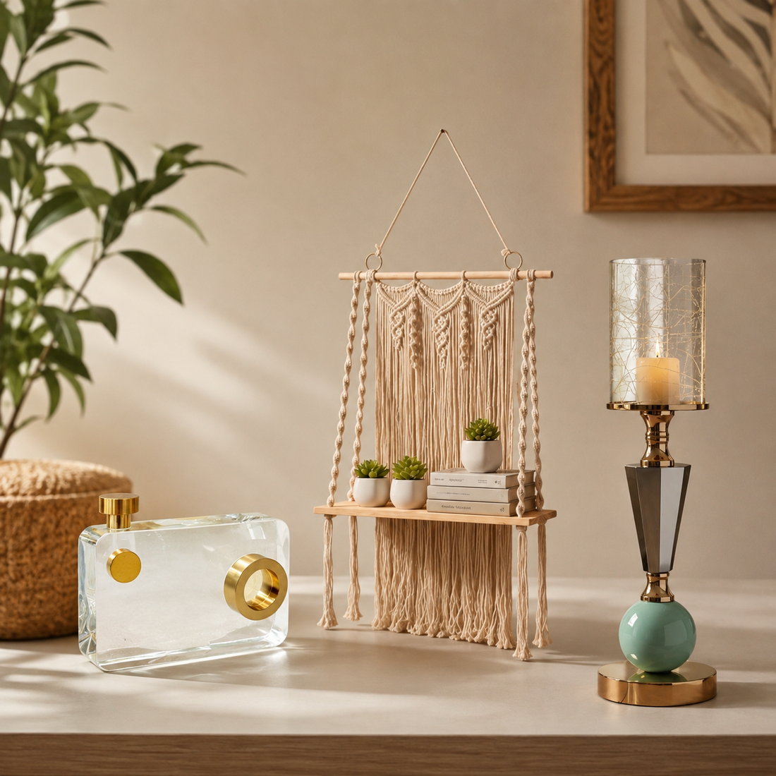 Serenity Trio — Shelf, Flame &amp; Crystal