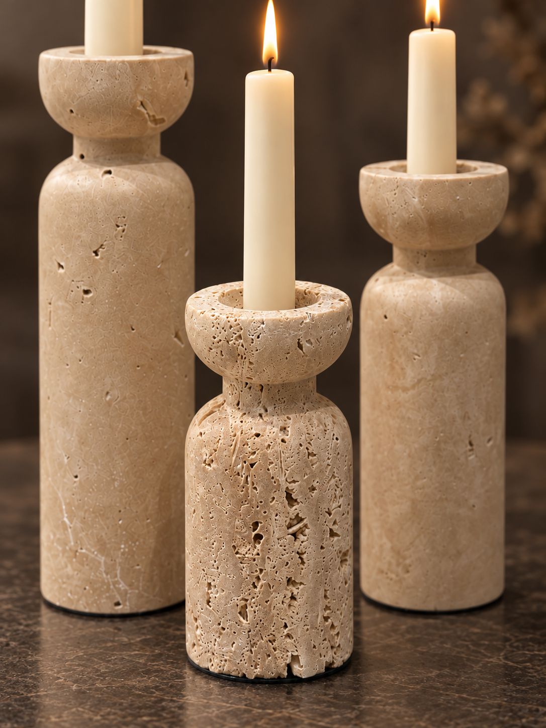 Arden Marble Candle Stand