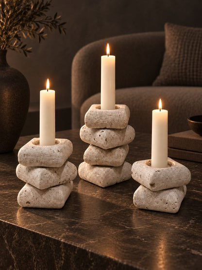 Elara Marble Candle Stand