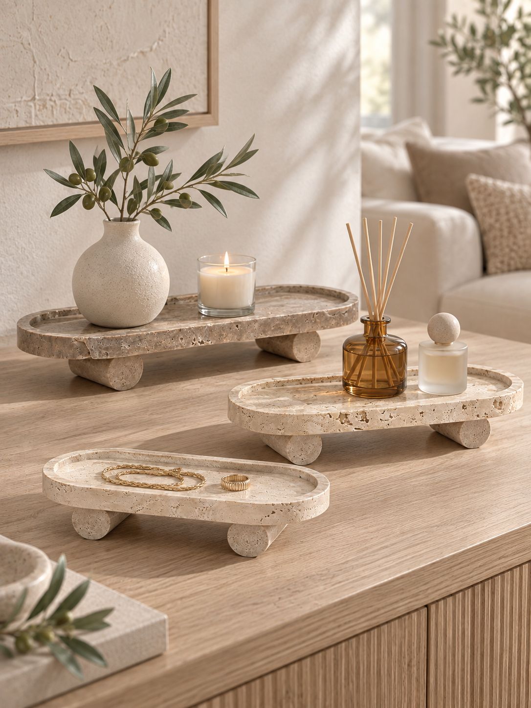 Solene Marble Tray