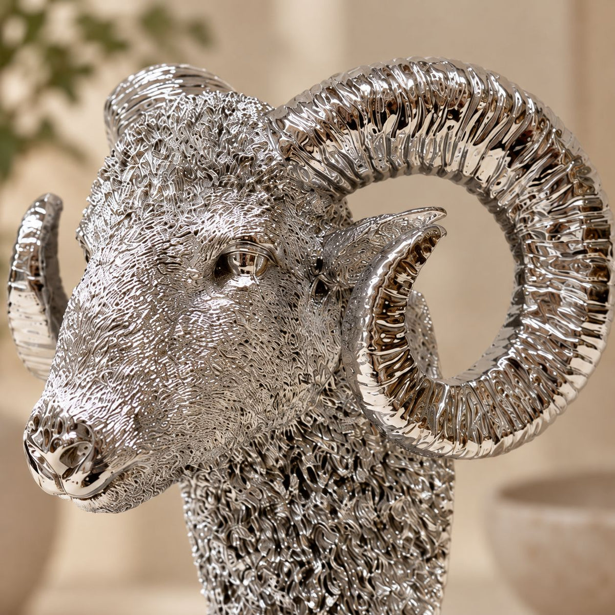 Ramora Textured Ram Sculpture
