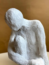 High Objects textured white abstract faceless polyresin sculpture, 8.5-inch, evoking calm and contemplation.