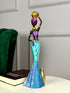 High Objects African Lady Elegance showpiece, turquoise, violet, gold, holding pot on head, 17-inch sculpture