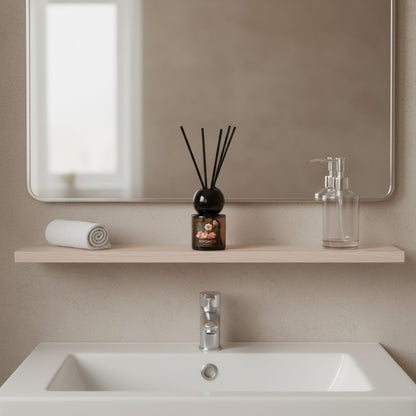 High Objects Blossom Reed Aroma Diffuser with fresh flowers scent in a glass bottle with natural reeds.
