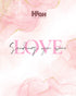 High Objects e-gift card for her, pink watercolor design with gold accents and "Sending you some LOVE" text.