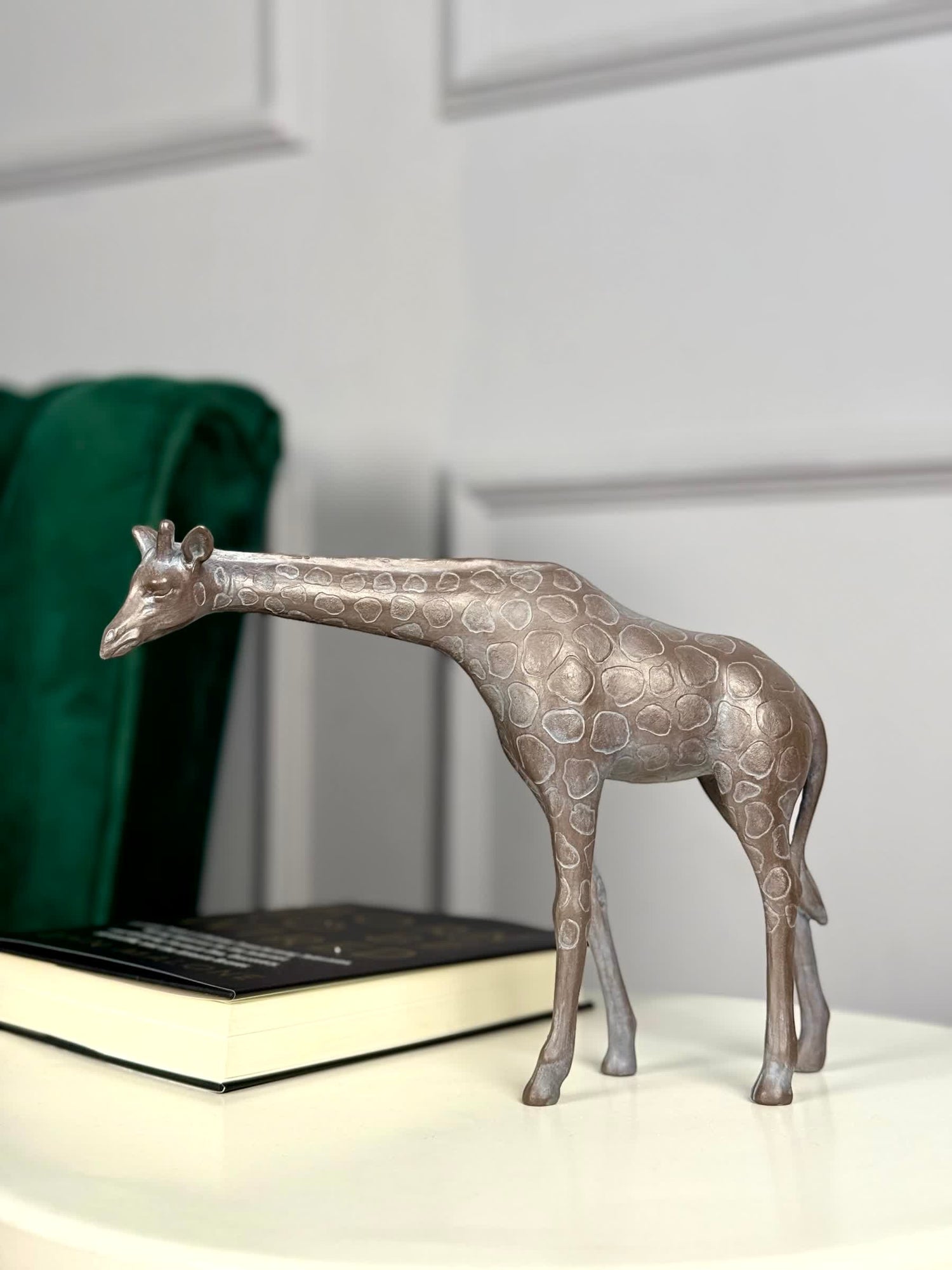 High Objects Savannah Grace giraffe showpiece, neutral tone polyresin with textured spots, 8" tall.