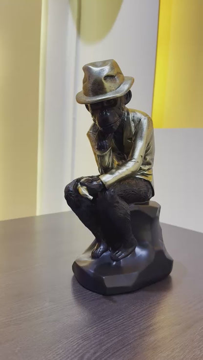 Golden Thinker Showpiece