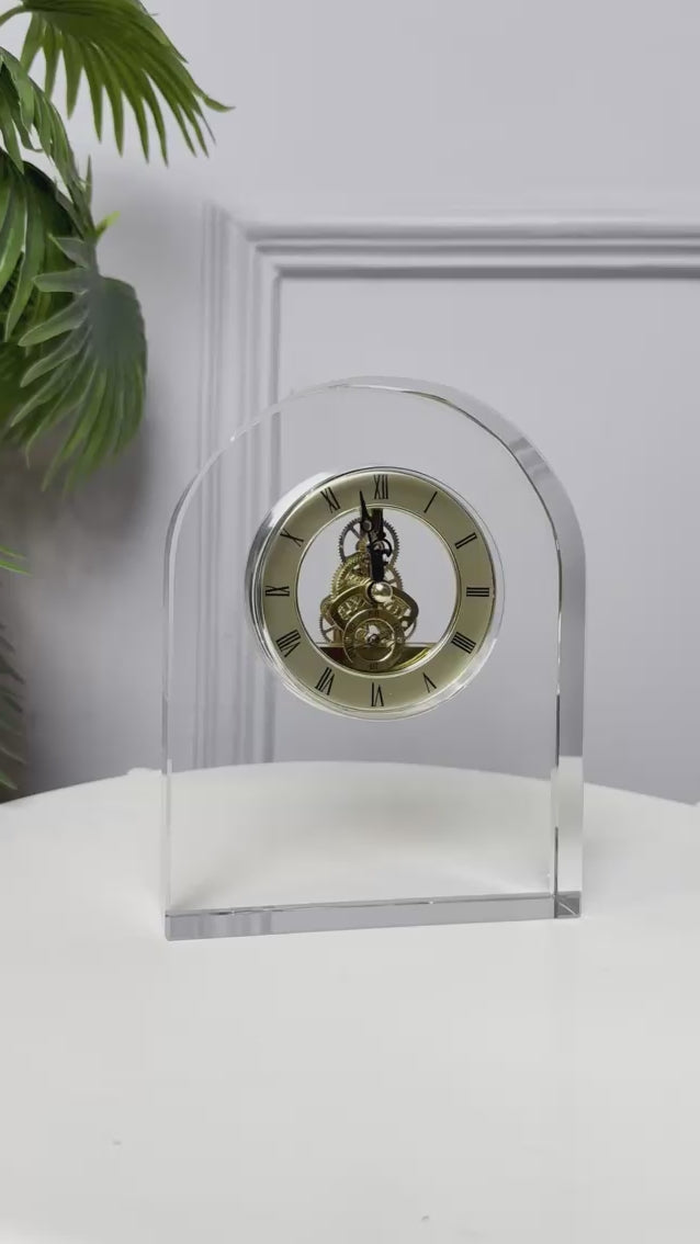 Regal Crystal Desk Clock (Large)