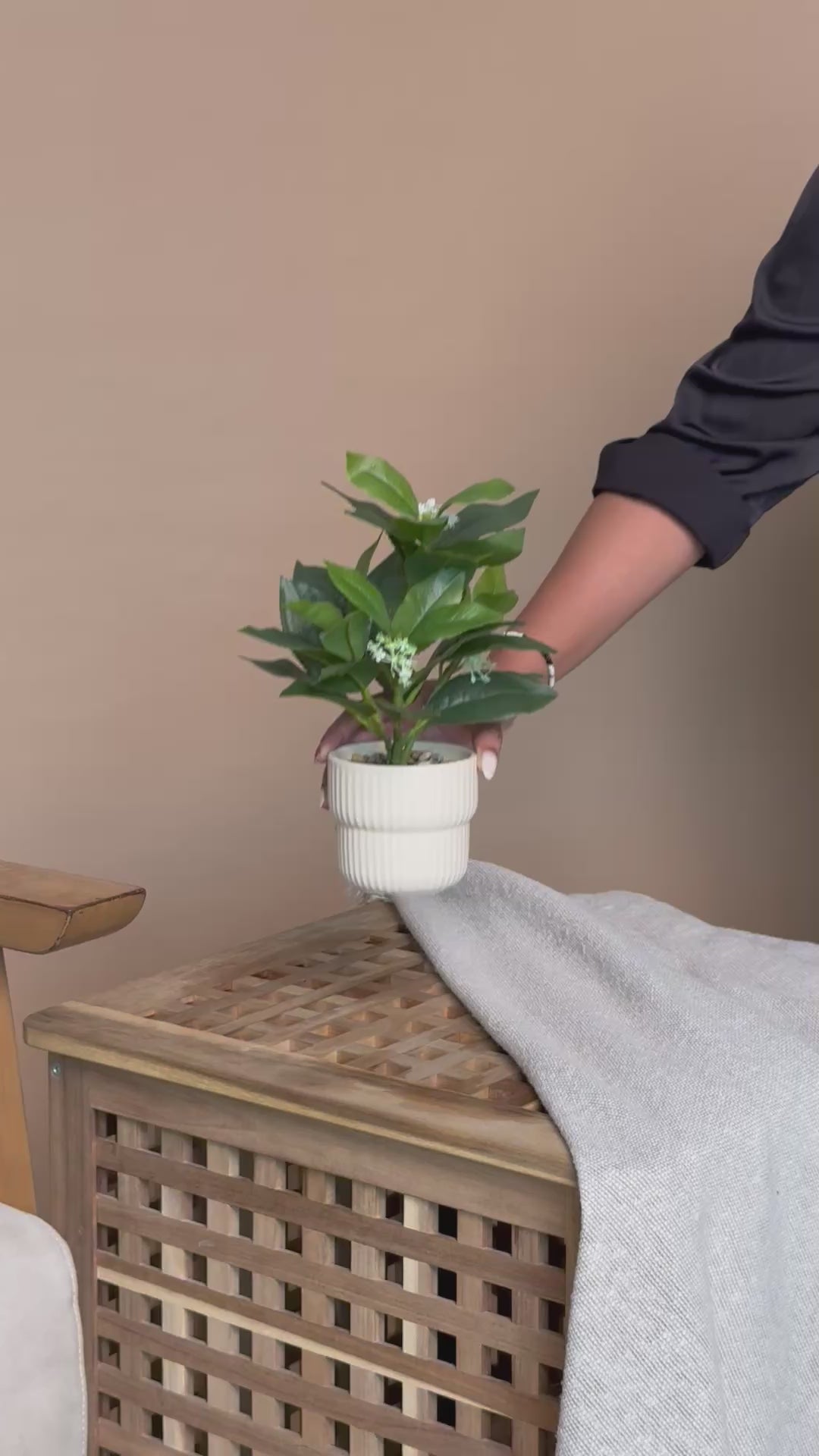 Artificial White Jasmine Bloom Plant