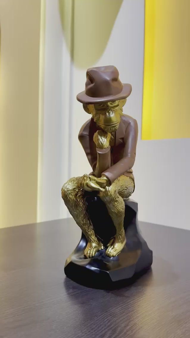 Golden Thinker Showpiece
