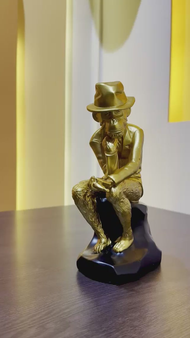 Golden Thinker Showpiece