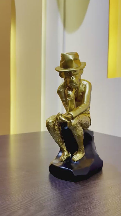 Golden Thinker Showpiece