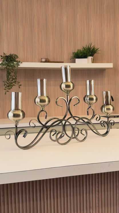 Valencia Scroll Five-Arm Candle Stand